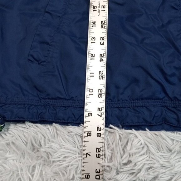 Vintage Nike Mens Jacket Blue XL Windbreaker Pockets Swoosh Athletic Activewear - Picture 12 of 13